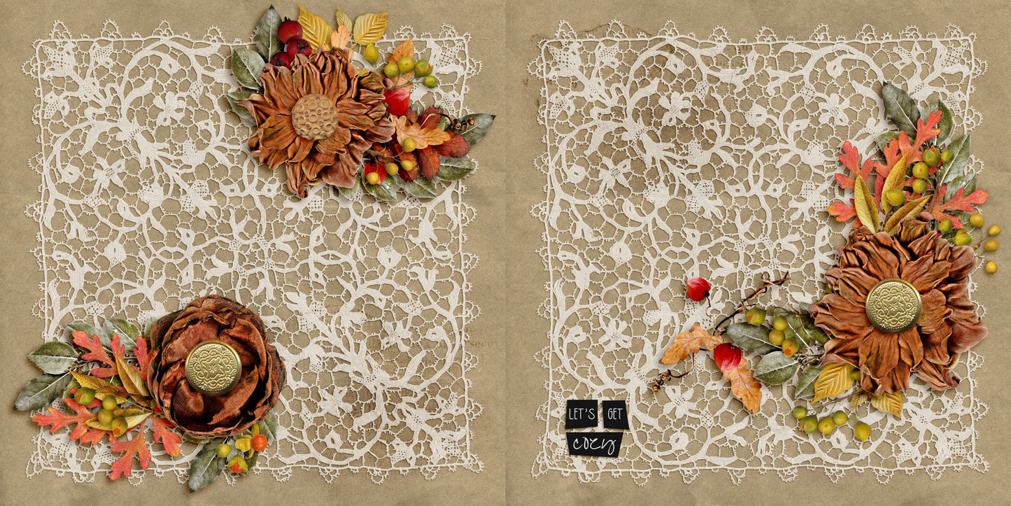 Let's Get Cozy NPM - Scrapbook Layout - 25-869