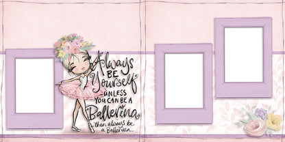 Ballet - Blonde Hair - EZ Quick Pages - Digital Bundle - 10 Digital Scrapbook Pages - INSTANT DOWNLOAD