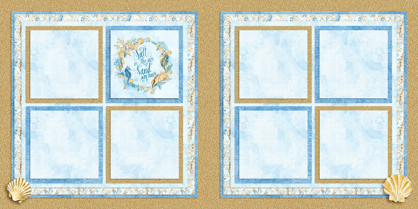 Salt in the Air - Scrapbook Layout - 25-674