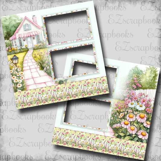 Patchwork Spring Cottage Garden - EZ Digital Scrapbook Pages - INSTANT DOWNLOAD