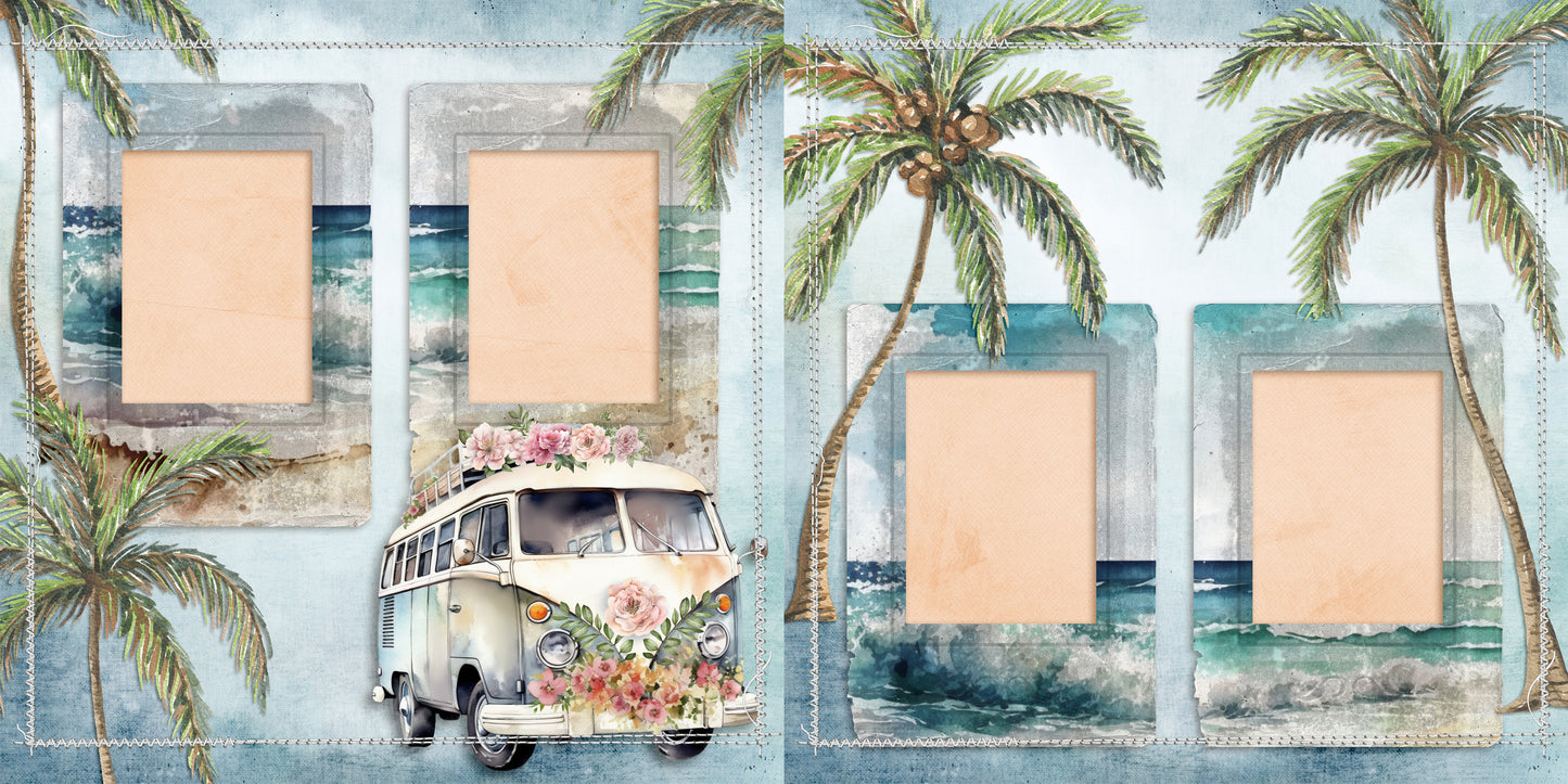 Girly Travel Beach with Bus - 23-694