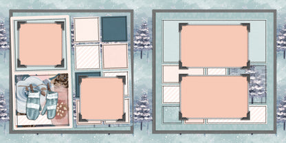 Cozy Winter - Set of 5 Double Page Layouts - 1812