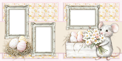 Sweet Easter Mouse - EZ Digital Scrapbook Pages - INSTANT DOWNLOAD