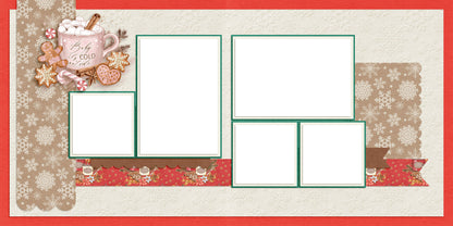 Christmas Kitchen EZ Quick Pages -  Digital Bundle - 10 Digital Scrapbook Pages - INSTANT DOWNLOAD