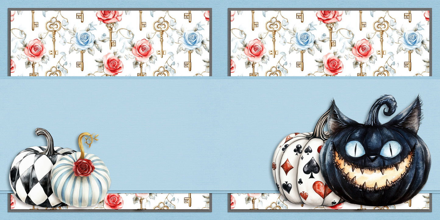 Haunted Alice NPM - Set of 5 Double Page Scrapbook Layouts - 25-1085