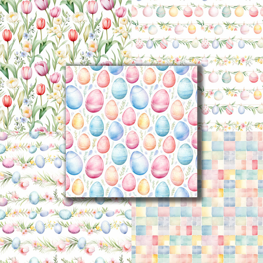 Pastel Easter - 12X12 Scrapbook Paper Pack - 8747