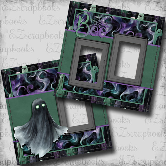 Boo Ghost - EZ Digital Scrapbook Pages - INSTANT DOWNLOAD
