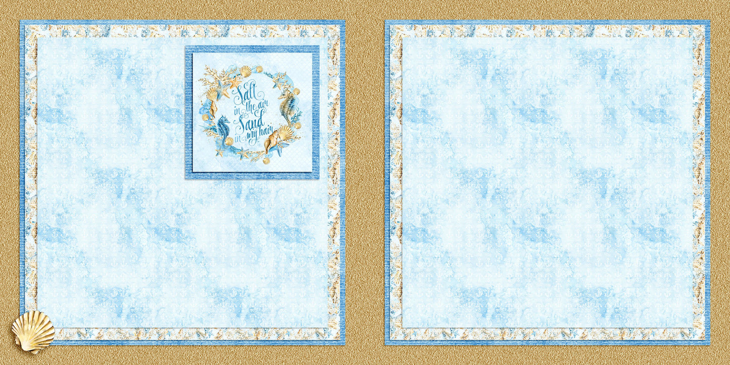 Sand & Sea NPM - Set of 5 Double Page Scrapbook Layouts - 25-1093