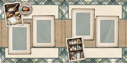 From Scratch Pantry - Baking - Set of 5 Double Page Scrapbook Layouts - 25-1078
