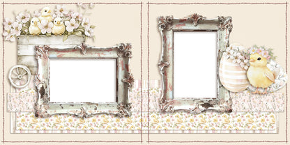 Rustic Sweet Easter EZ Quick Pages -  Digital Bundle - 10 Digital Scrapbook Pages - INSTANT DOWNLOAD