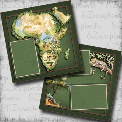 Jungle Safari Africa - Scrapbook Layout - 25-570