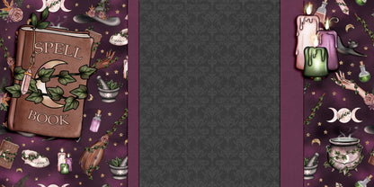 Woodland Witch NPM - Set of 5 Double Page Scrapbook Layouts - 1809