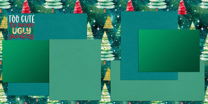 Too Cute Christmas NPM - Set of 5 Double Page Layouts - 1853