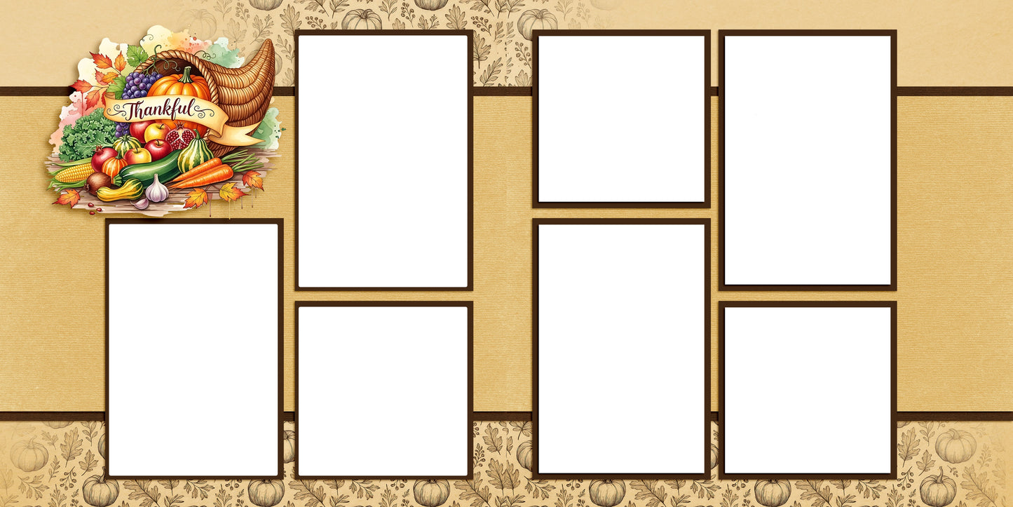 Give Thanks EZ Quick Pages -  Digital Bundle - 10 Digital Scrapbook Pages - INSTANT DOWNLOAD
