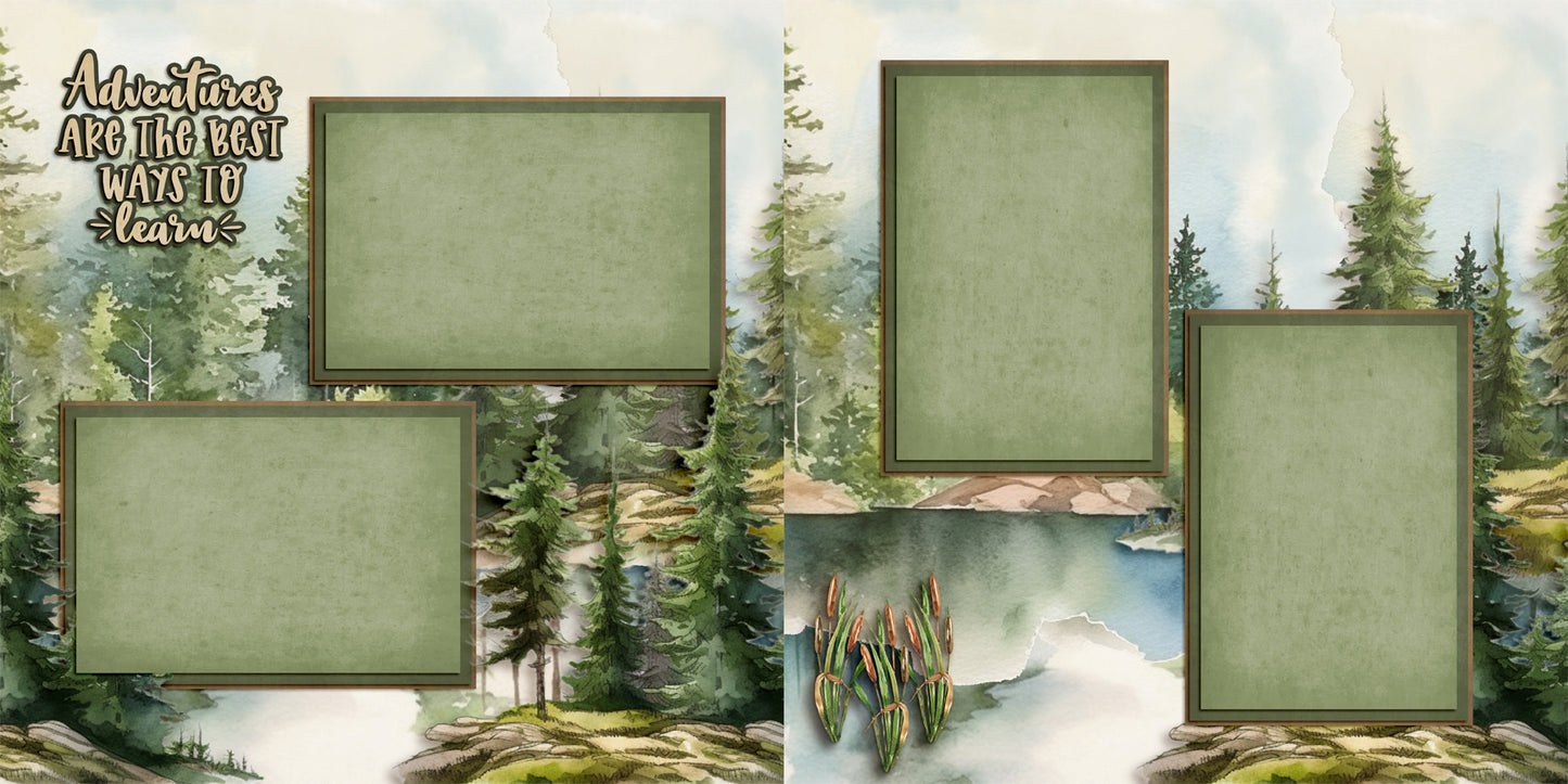 Adventures - Scrapbook Layout - 25-556