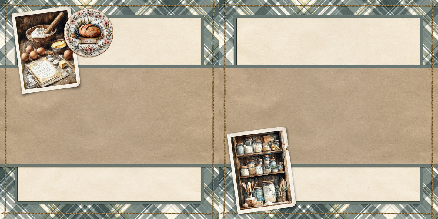 From Scratch Pantry NPM - Baking - Set of 5 Double Page Scrapbook Layouts - 25-1079