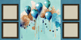 Blue Birthday Watercolor Balloons - 24-086