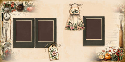 From Scratch Pantry - Baking - Set of 5 Double Page Scrapbook Layouts - 25-1078