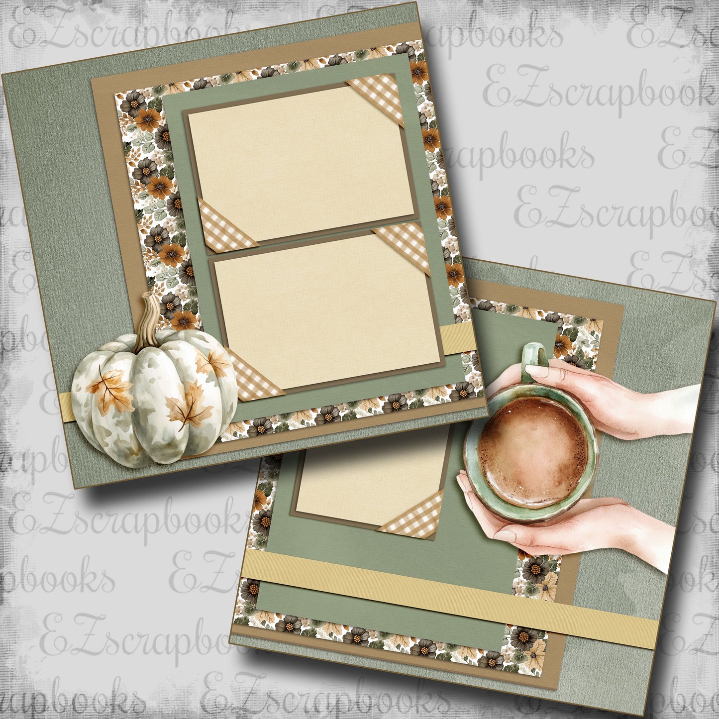 Autumn Gallery Warm Up - Scrapbook Layout - 25-816