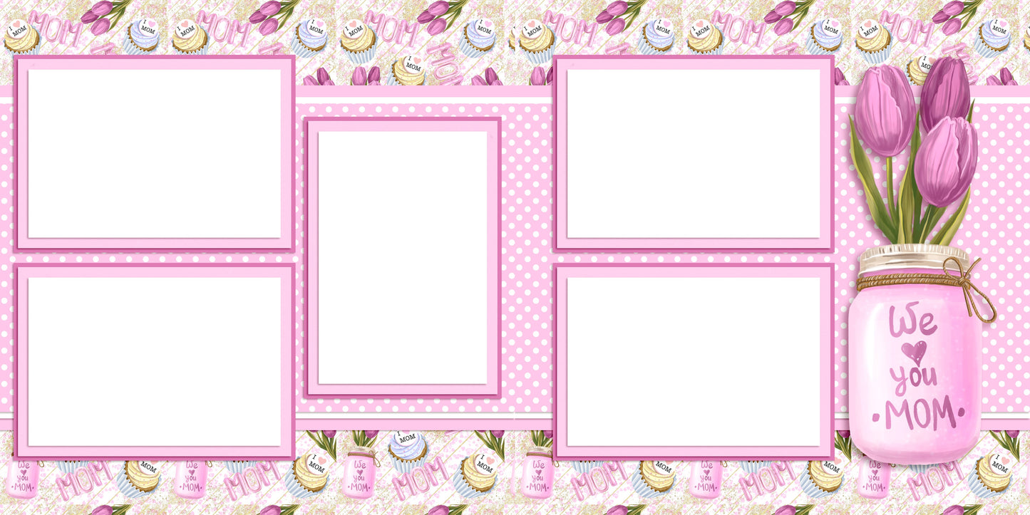 I Heart Mom EZ Quick Pages -  Digital Bundle - 10 Digital Scrapbook Pages - INSTANT DOWNLOAD