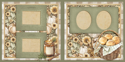 Grateful Feast - Set of 5 Double Page Scrapbook Layouts - 25-1096