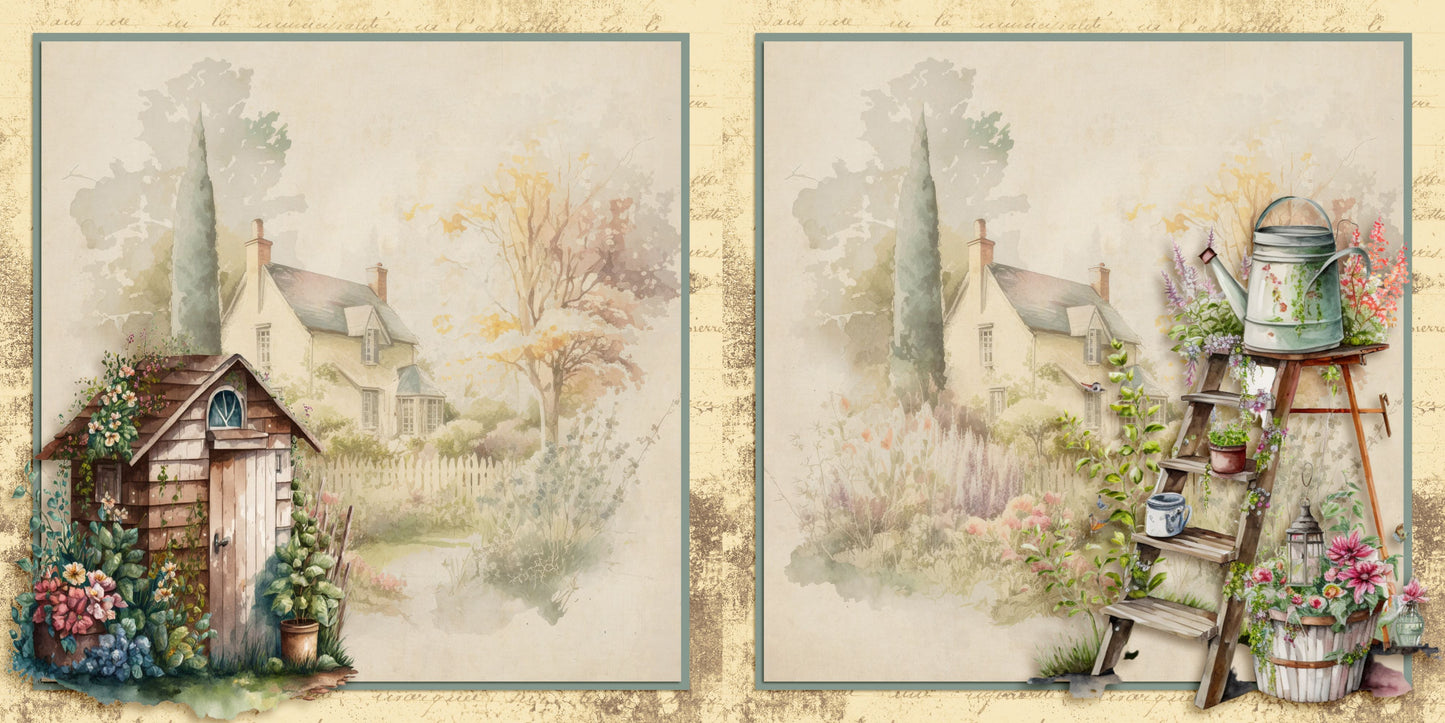 Cottage Garden NPM - Set of 5 Double Page Layouts - 1769