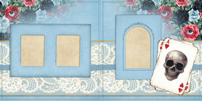 Haunted Alice Skull Cards - Scrapbook Layout - 25-846