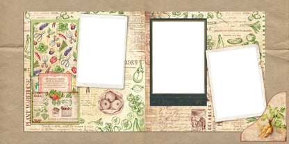 Kitchen Garden - EZ Digital Scrapbook Pages - INSTANT DOWNLOAD