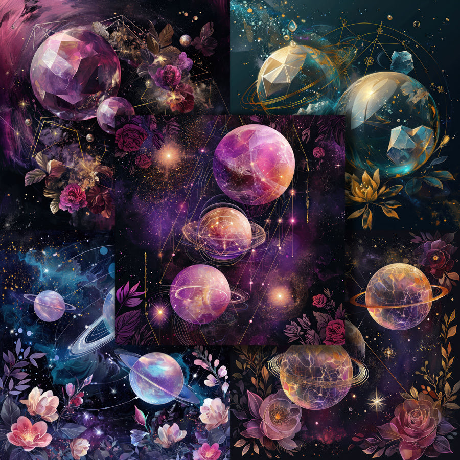 Planetary Crystals 12X12 Paper Pack - 8796