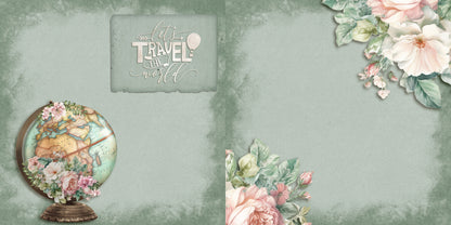 Girly Travel NPM - Set of 5 Double Page Layouts - 1815