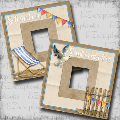 Salt in the Air - EZ Digital Scrapbook Pages - INSTANT DOWNLOAD