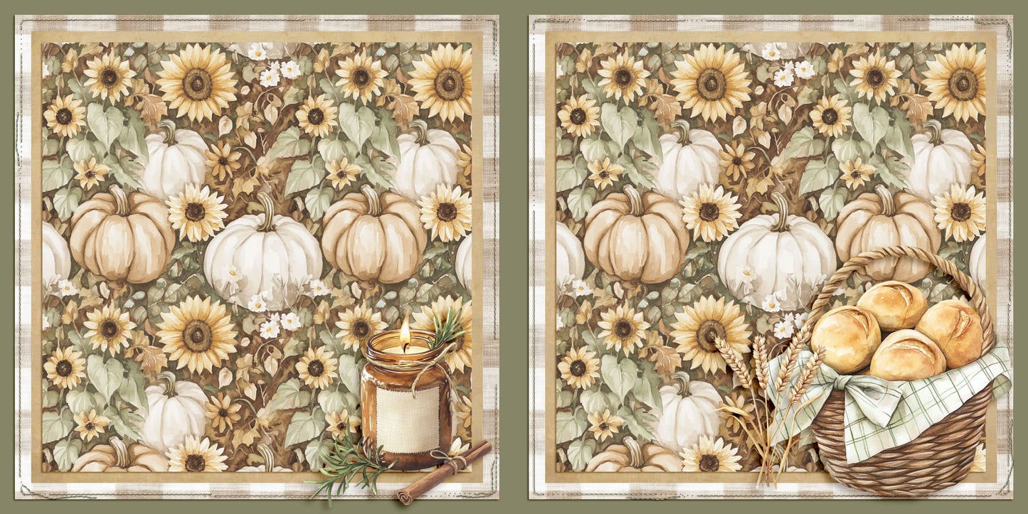 Grateful Feast EZ Background Pages -  Digital Bundle - 10 Digital Scrapbook Pages - INSTANT DOWNLOAD