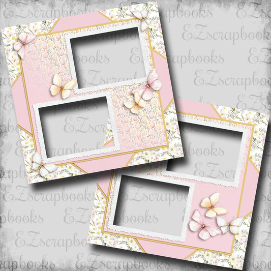 Sweet Easter Butterflies - EZ Digital Scrapbook Pages - INSTANT DOWNLOAD