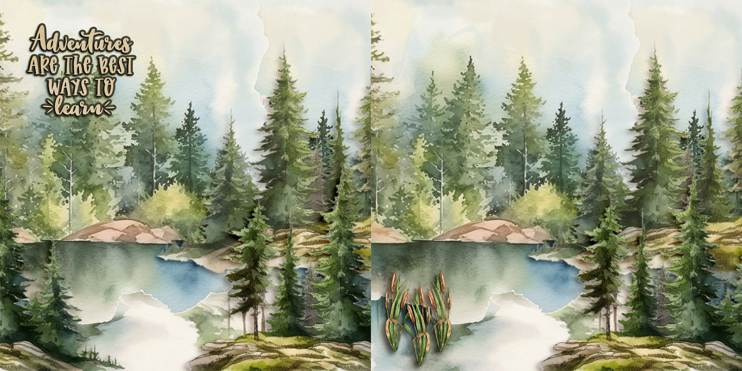 Outside Adventures NPM - Set of 5 Double Page Scrapbook Layouts - 25-1053