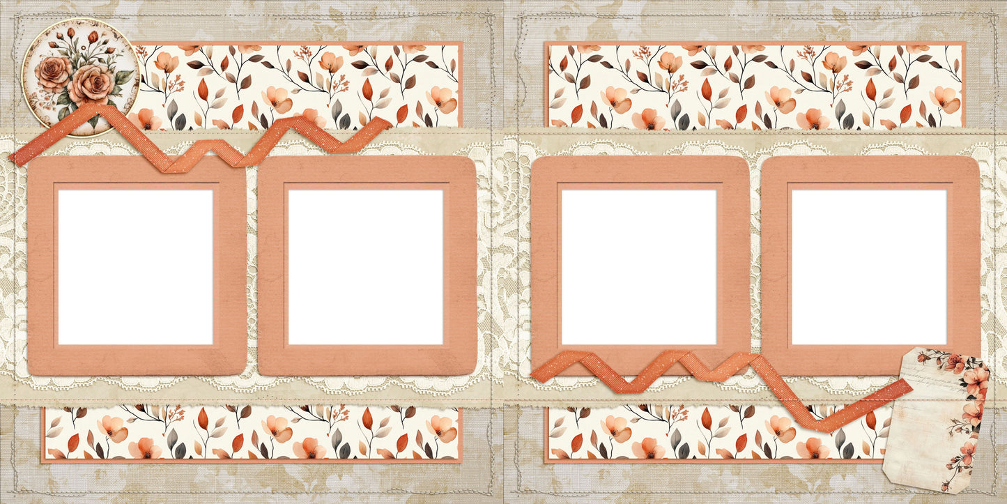 Time is a Treasure EZ Quick Pages -  Digital Bundle - 10 Digital Scrapbook Pages - INSTANT DOWNLOAD