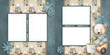 Winter Bear Cocoa & Snowflakes - EZ Digital Scrapbook Pages - INSTANT DOWNLOAD