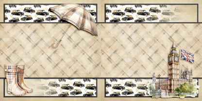 Hello London NPM - Set of 5 Double Page Scrapbook Layouts - 25-1011