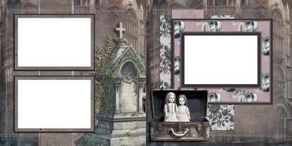 Haunted Mansion - EZ Quick Pages - Digital Bundle - 10 Digital Scrapbook Pages - INSTANT DOWNLOAD