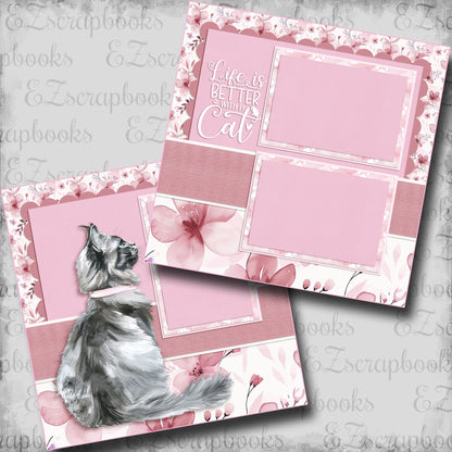 Life with Cats - Scrapbook Layout - 25-066