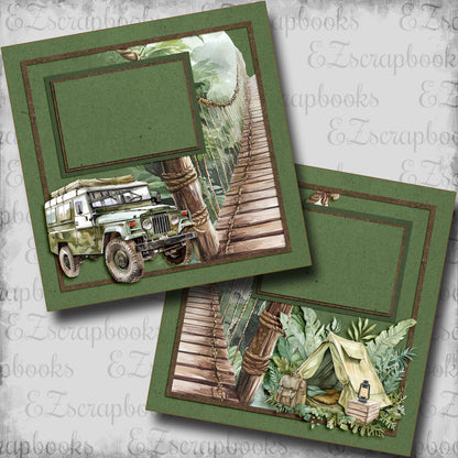 Jungle Safari Bridge - Scrapbook Layout - 25-568