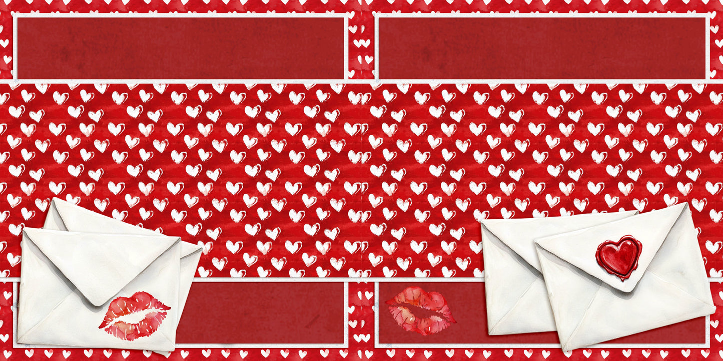 Valentine EZ Background Pages -  Digital Bundle - 10 Digital Scrapbook Pages - INSTANT DOWNLOAD