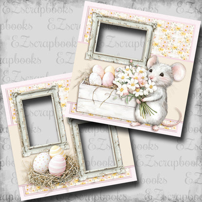 Sweet Easter Mouse - EZ Digital Scrapbook Pages - INSTANT DOWNLOAD