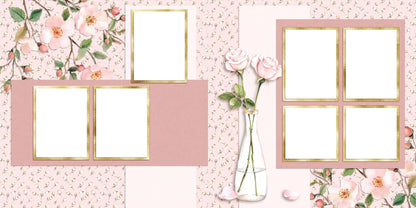 Enchanted Roses - EZ Digital Scrapbook Quick Pages - INSTANT DOWNLOAD