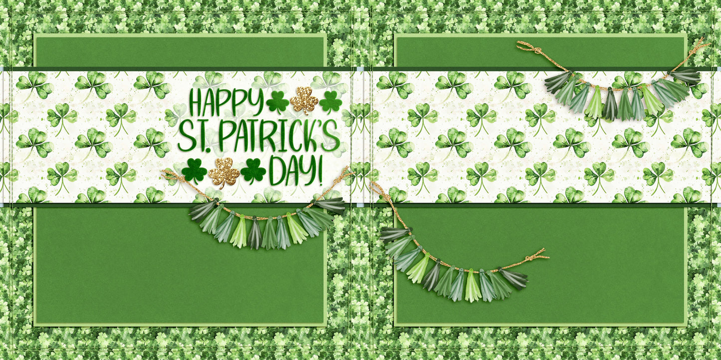 Lucky Cottage EZ Background Pages -  Digital Bundle - 10 Digital Scrapbook Pages - INSTANT DOWNLOAD