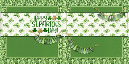 Lucky Cottage EZ Background Pages -  Digital Bundle - 10 Digital Scrapbook Pages - INSTANT DOWNLOAD