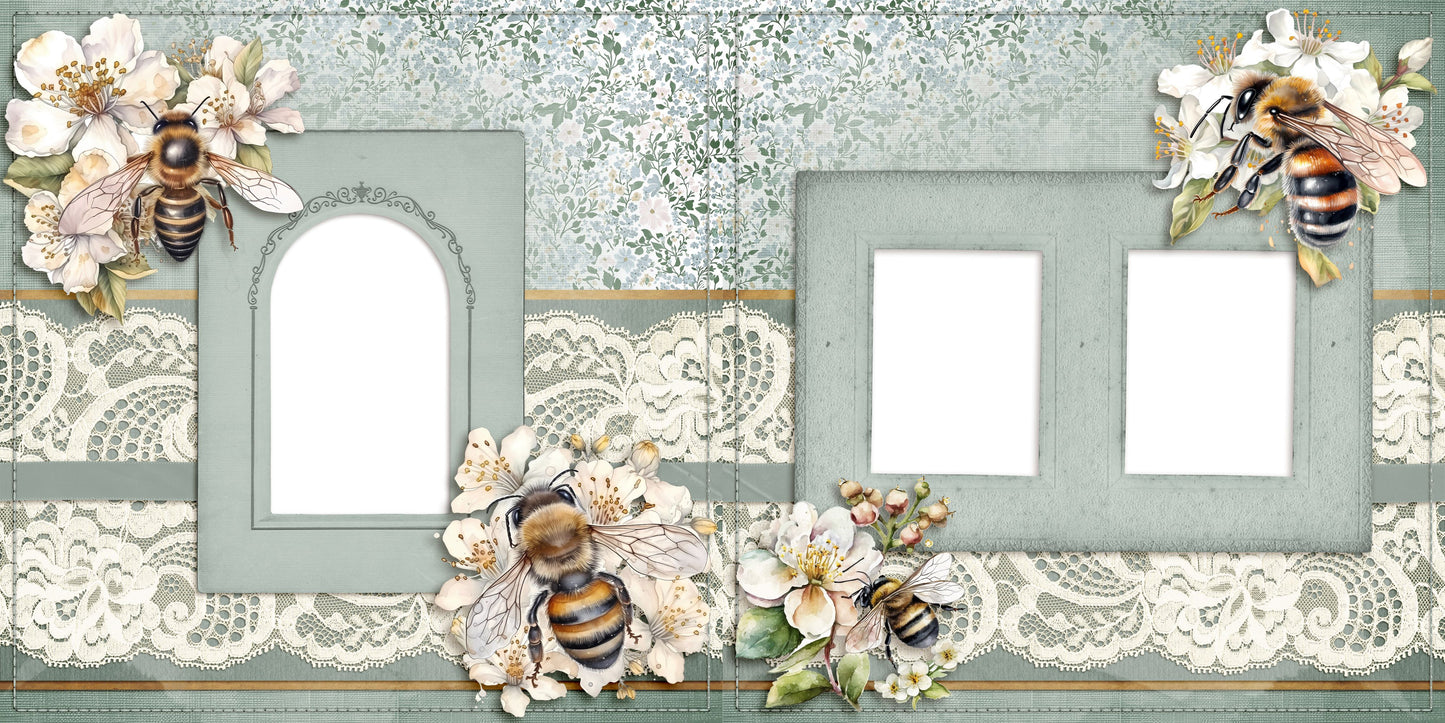 Honey Bee EZ Quick Pages -  Digital Bundle - 10 Digital Scrapbook Pages - INSTANT DOWNLOAD