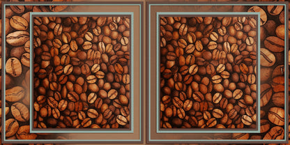 Coffee Shop 1 Background Pages - Set of 5 Double Page Layouts - 1798