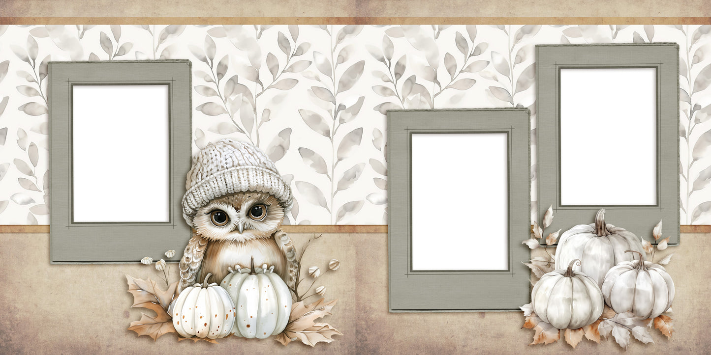 Cool Autumn EZ Quick Pages -  Digital Bundle - 10 Digital Scrapbook Pages - INSTANT DOWNLOAD