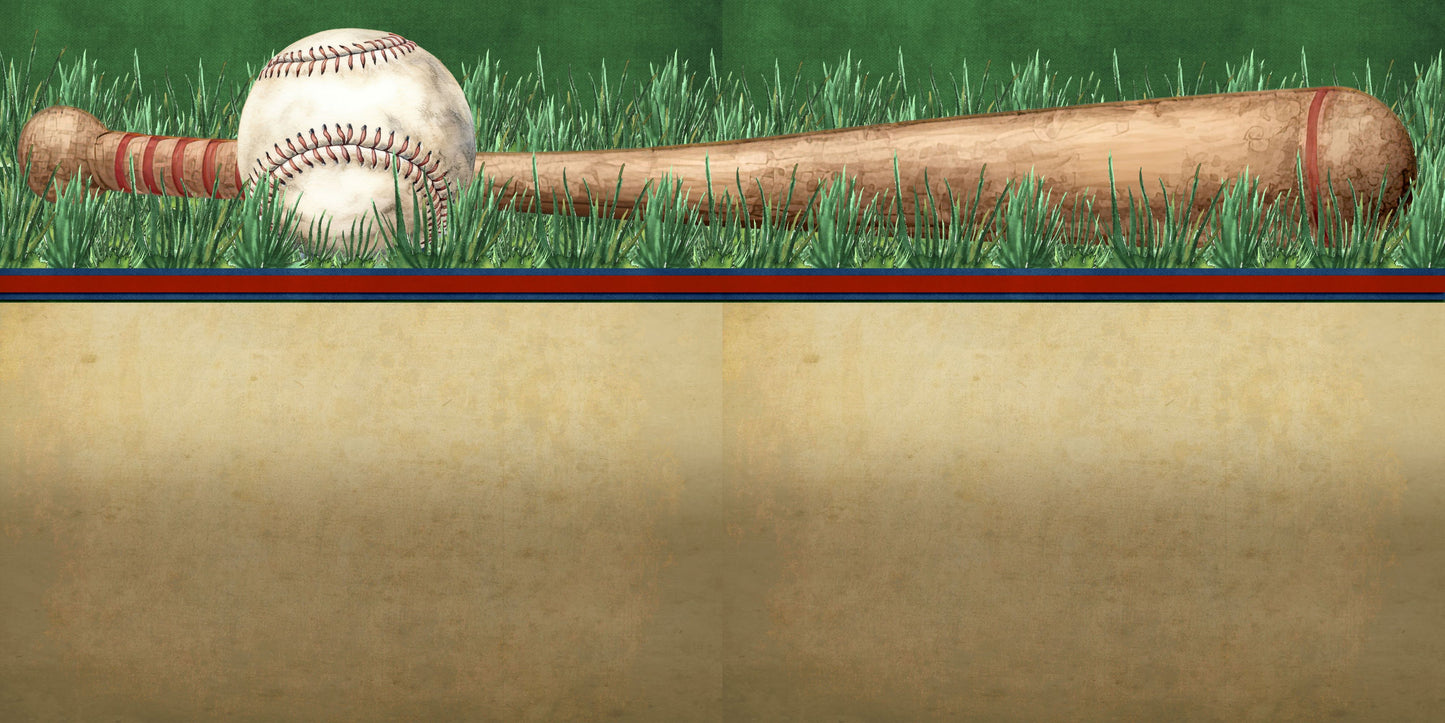 Baseball Game EZ Background Pages -  Digital Bundle - 10 Digital Scrapbook Pages - INSTANT DOWNLOAD