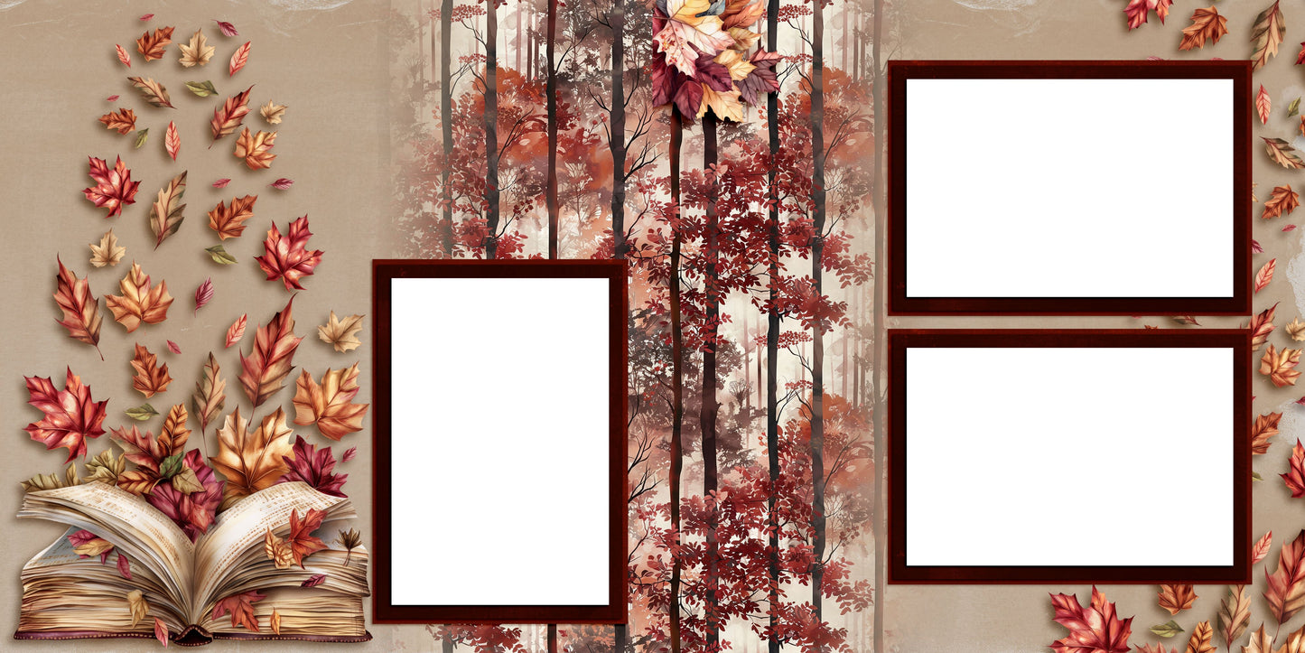 Fall Season EZ Quick Pages -  Digital Bundle - 10 Digital Scrapbook Pages - INSTANT DOWNLOAD